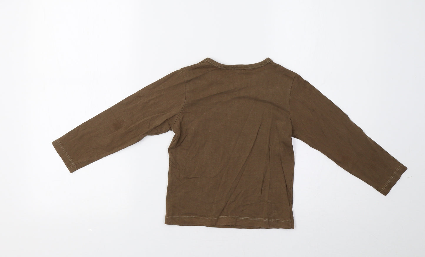 Miniclub Boys Brown   Basic T-Shirt Size 3-4 Years  - Dino