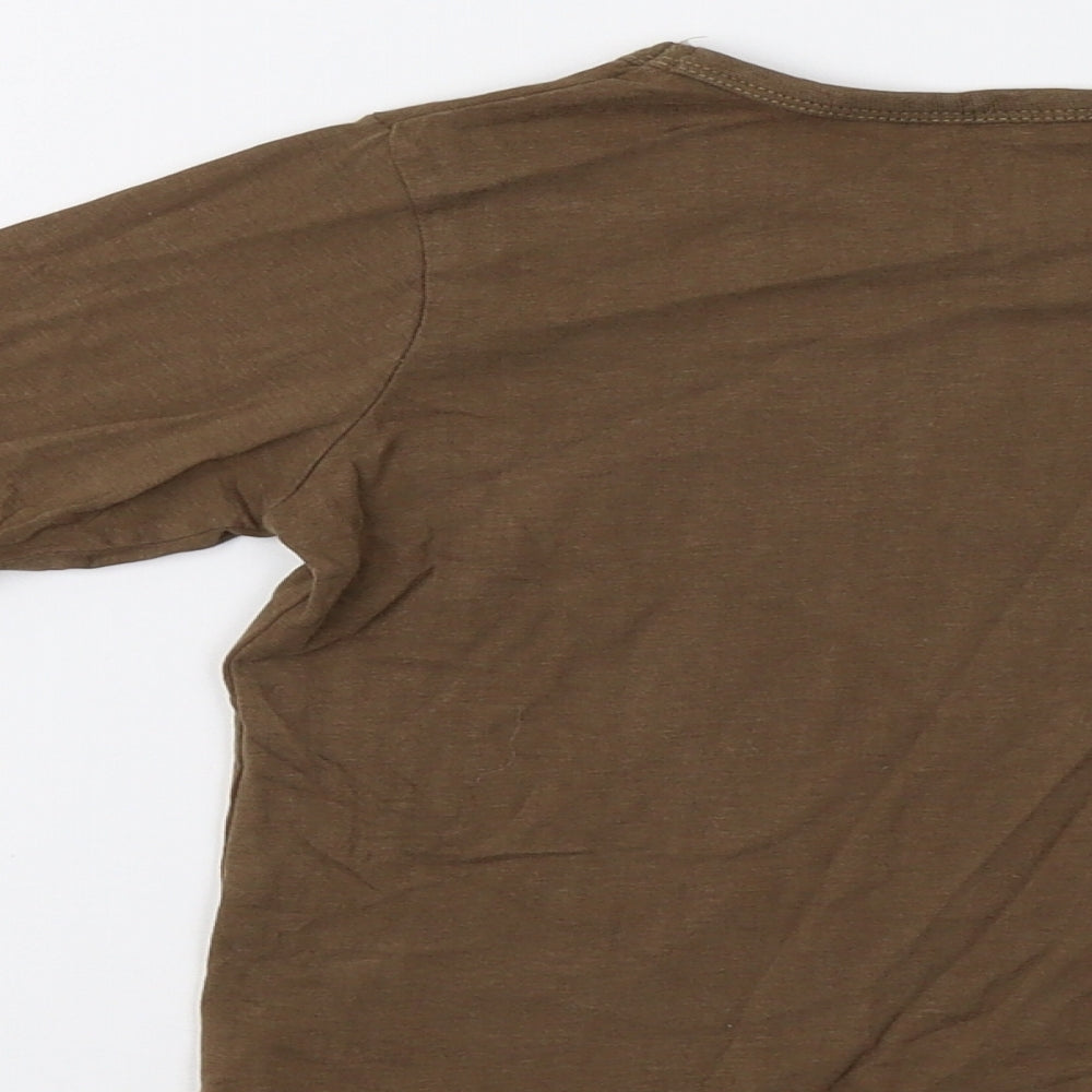 Miniclub Boys Brown   Basic T-Shirt Size 3-4 Years  - Dino