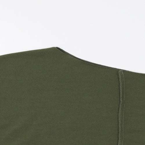 PRETTYLITTLETHING Womens Green   Pullover Sweatshirt Size 6  - Cropped