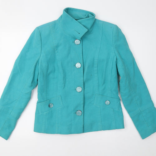 Debenhams Womens Green   Overcoat Coat Size 12