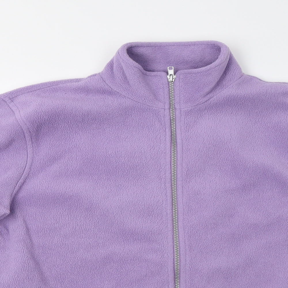 Classics Womens Purple   Full Zip Sweatshirt Size L