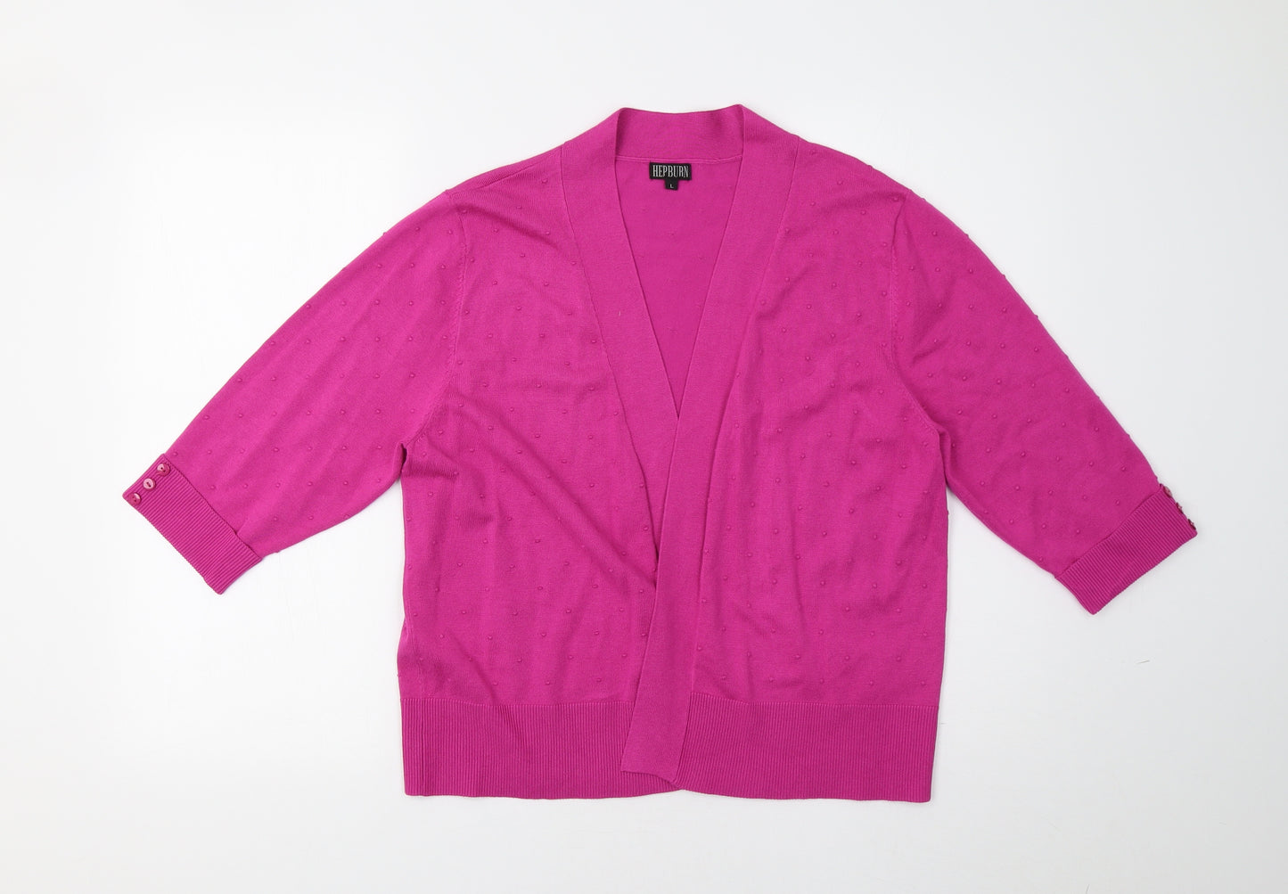 Hepburn Womens Pink   Cardigan Jumper Size L