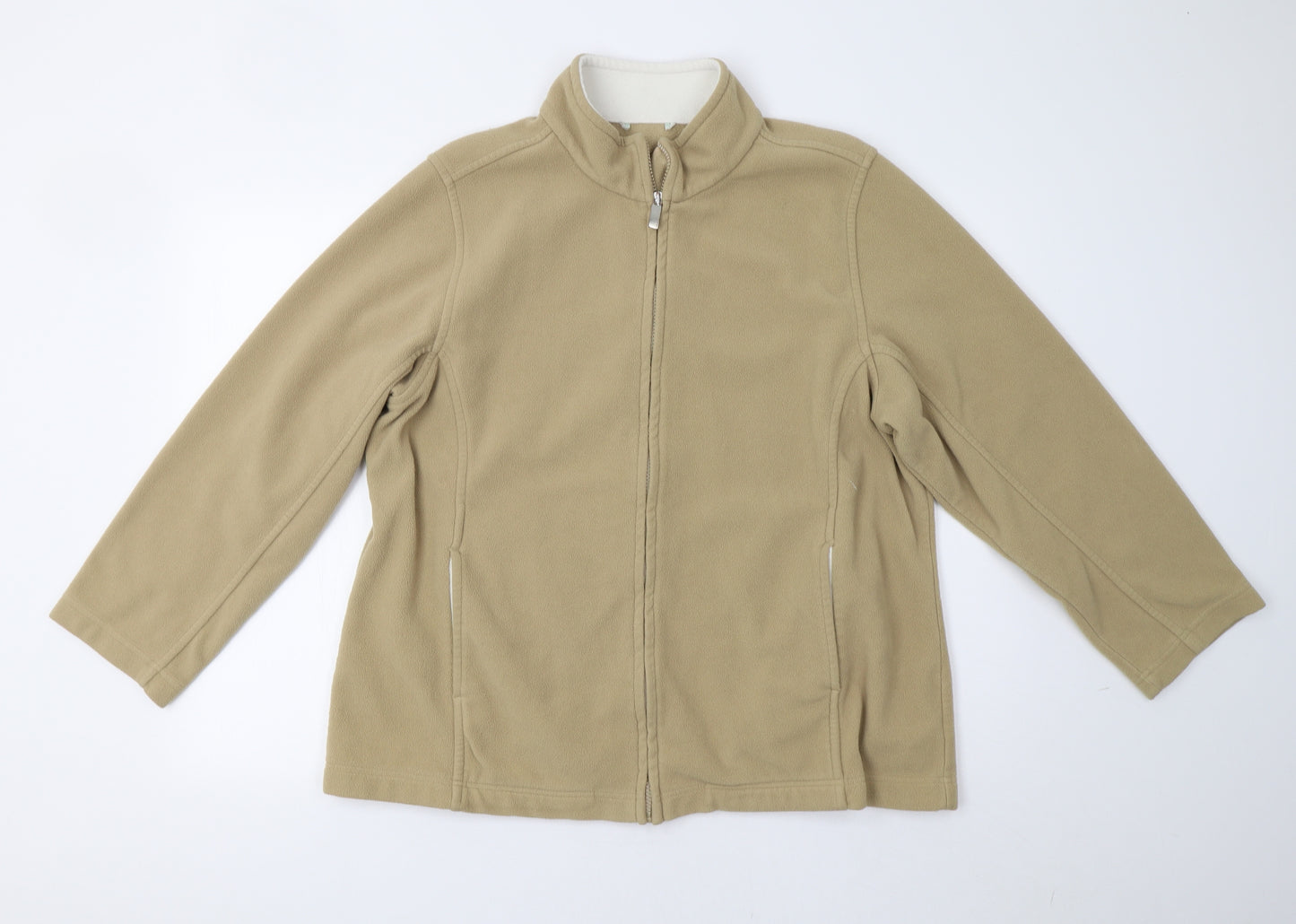 M&S Womens Beige   Full Zip Sweatshirt Size 20