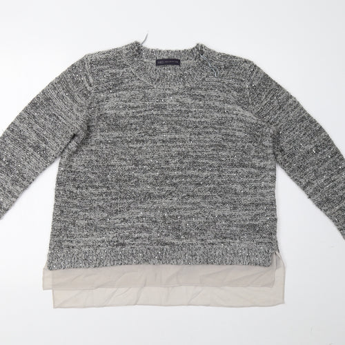 M&S Womens Grey   Pullover Jumper Size 14  - Sequinned