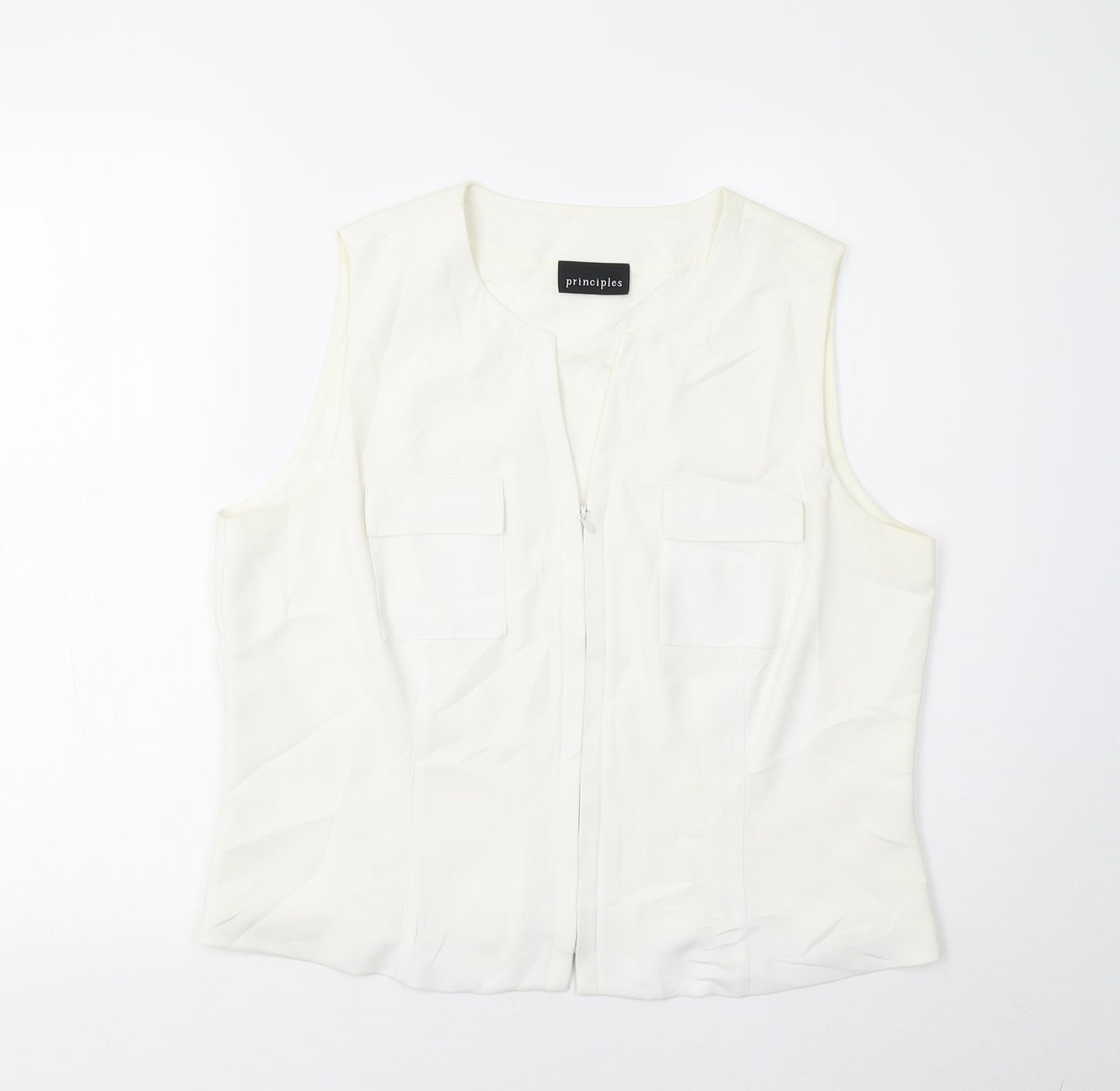 Principles Womens White   Basic Blouse Size 16