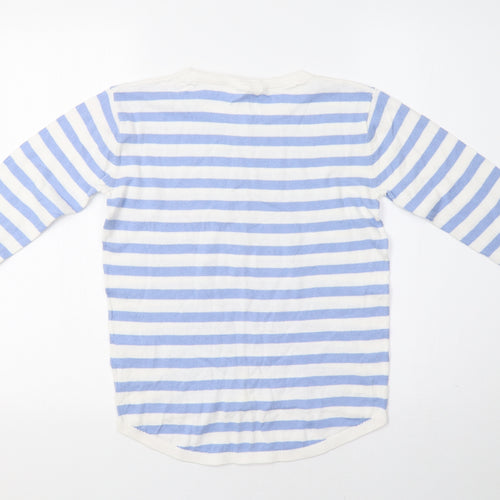 H&M Girls Blue Striped  Pullover Jumper Size 11 Years  - California