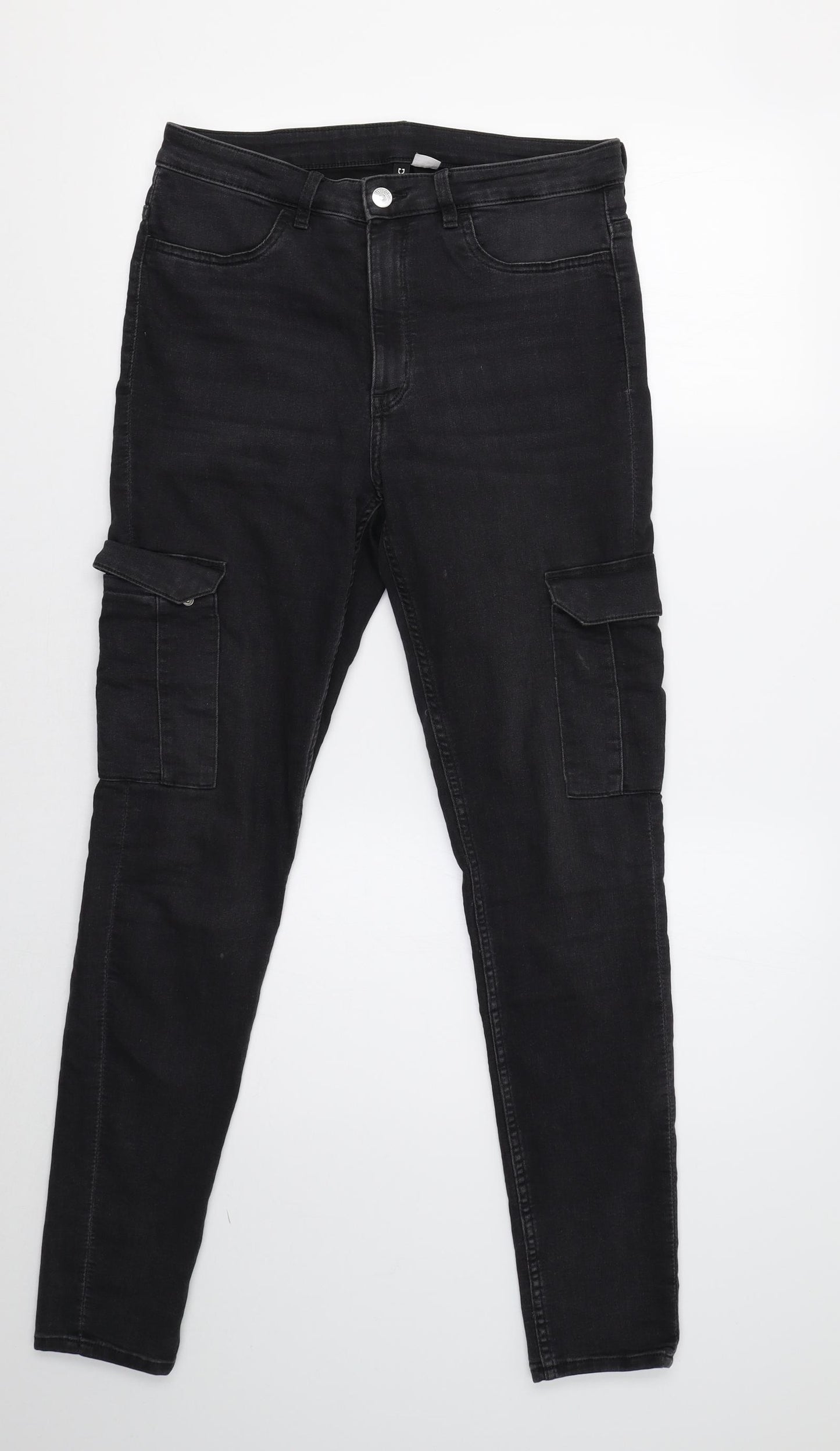 H&M Womens Black   Straight Jeans Size 12 L31 in