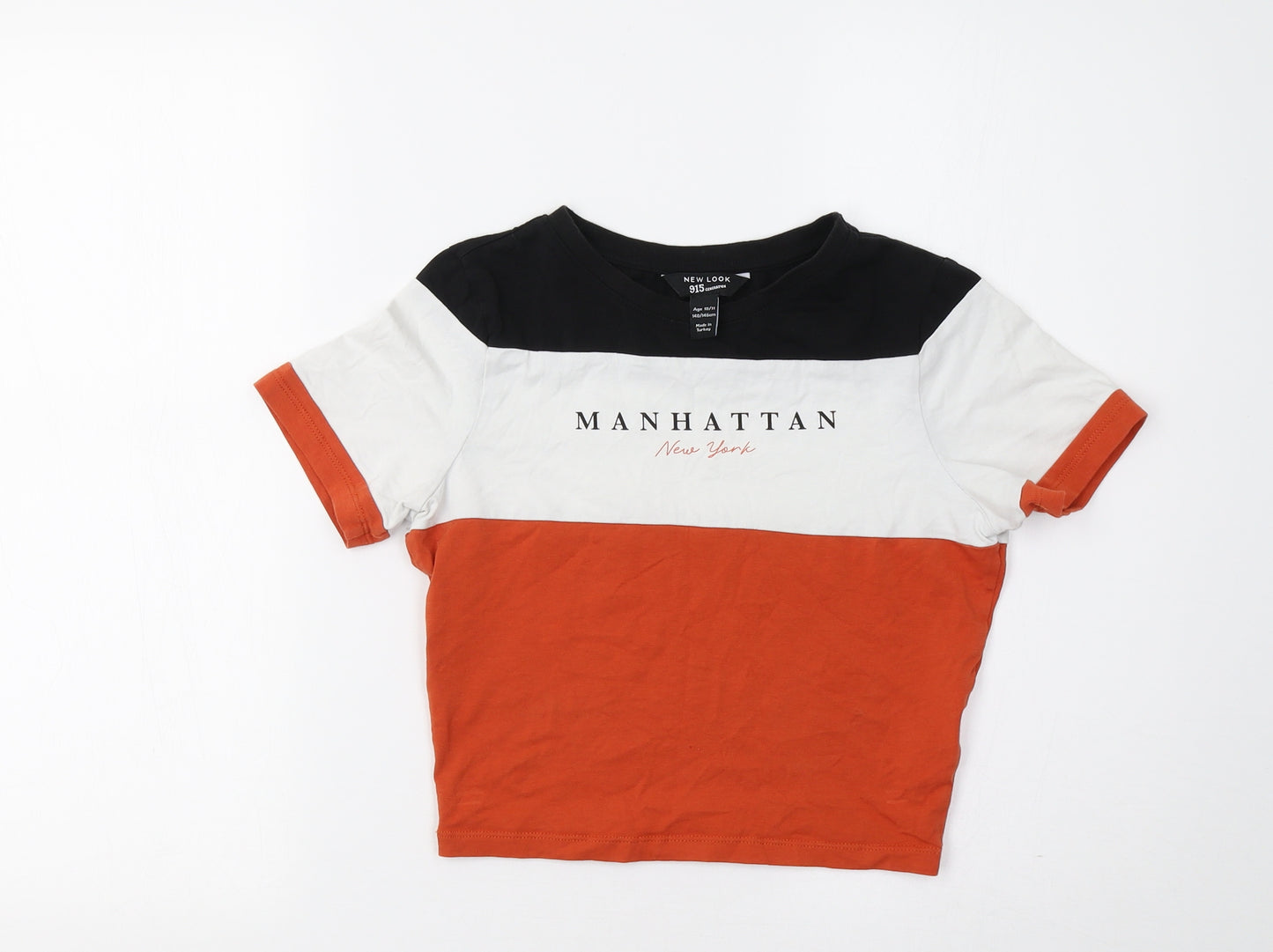 New Look Girls Orange   Cropped T-Shirt Size 10-11 Years  - Manhattan