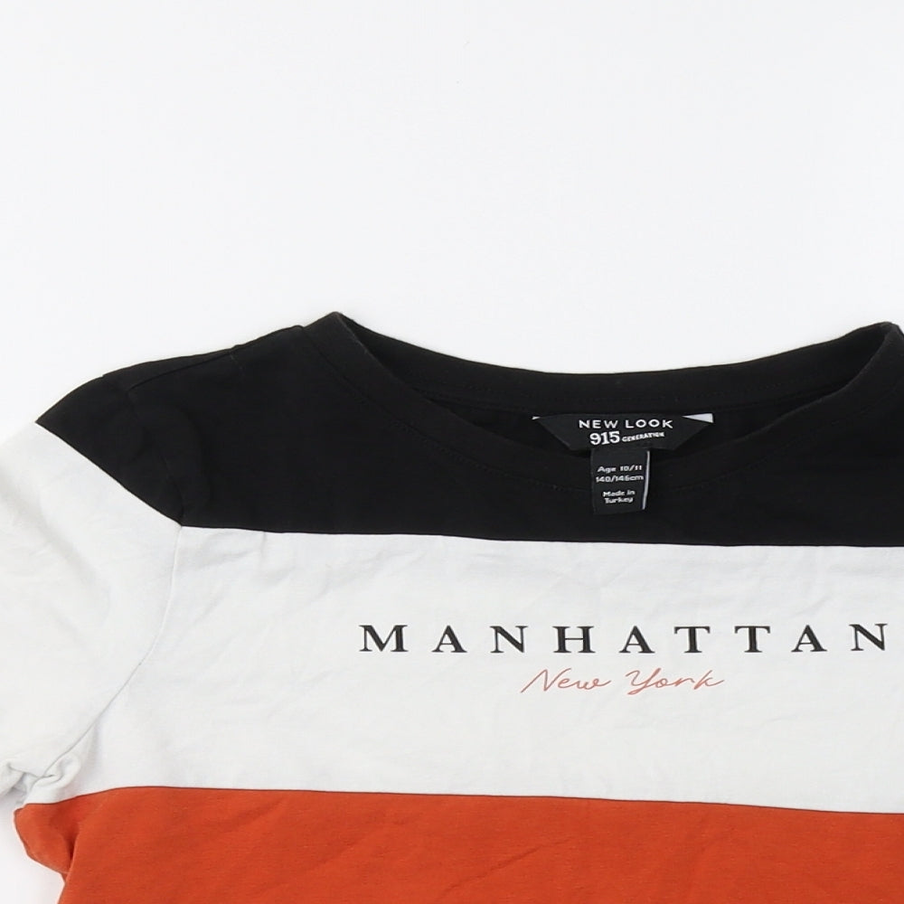 New Look Girls Orange   Cropped T-Shirt Size 10-11 Years  - Manhattan