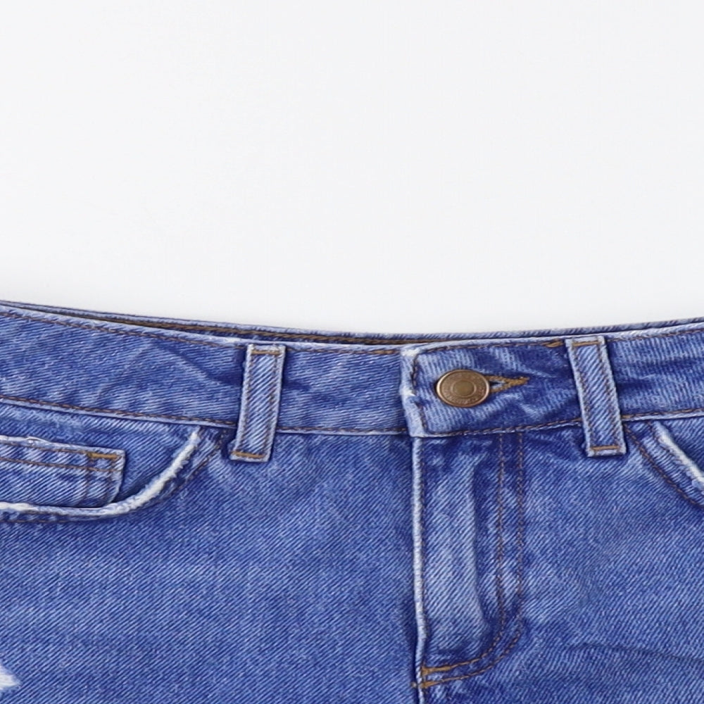 New Look Girls Blue   Cut-Off Shorts Size 11 Years