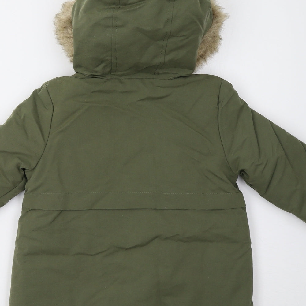 George Girls Green   Parka Coat Size 2-3 Years