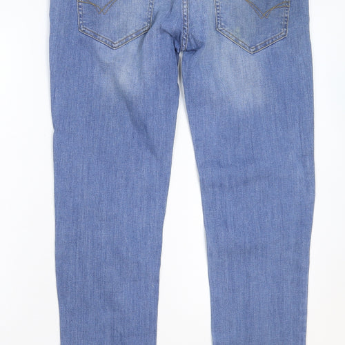 Denim & Co. Mens Blue  Denim Tapered Jeans Size 34 L32 in