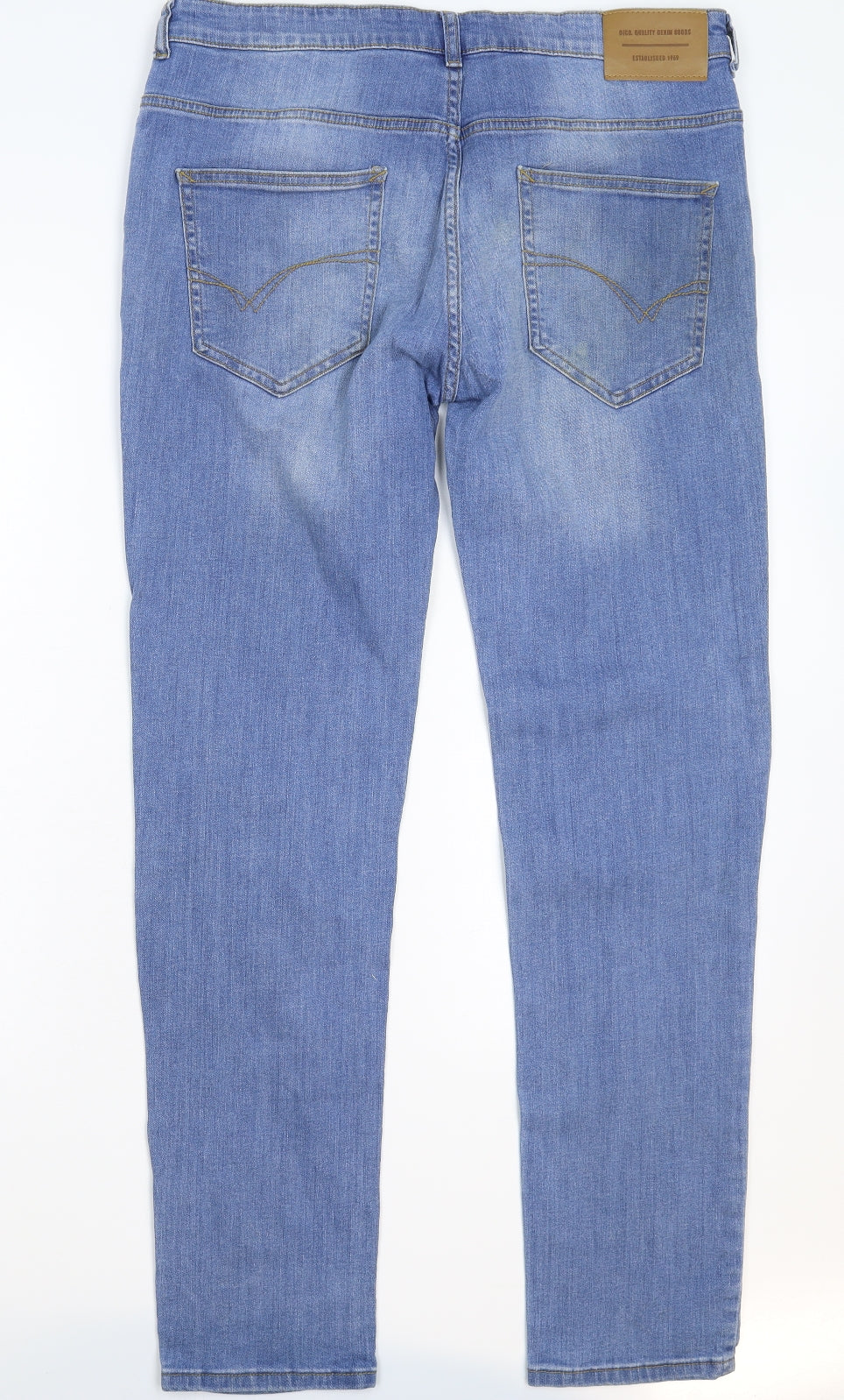 Denim & Co. Mens Blue  Denim Tapered Jeans Size 34 L32 in