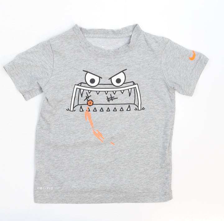 Denim & Co. Boys Grey Basic T-Shirt Size 3-4 Years