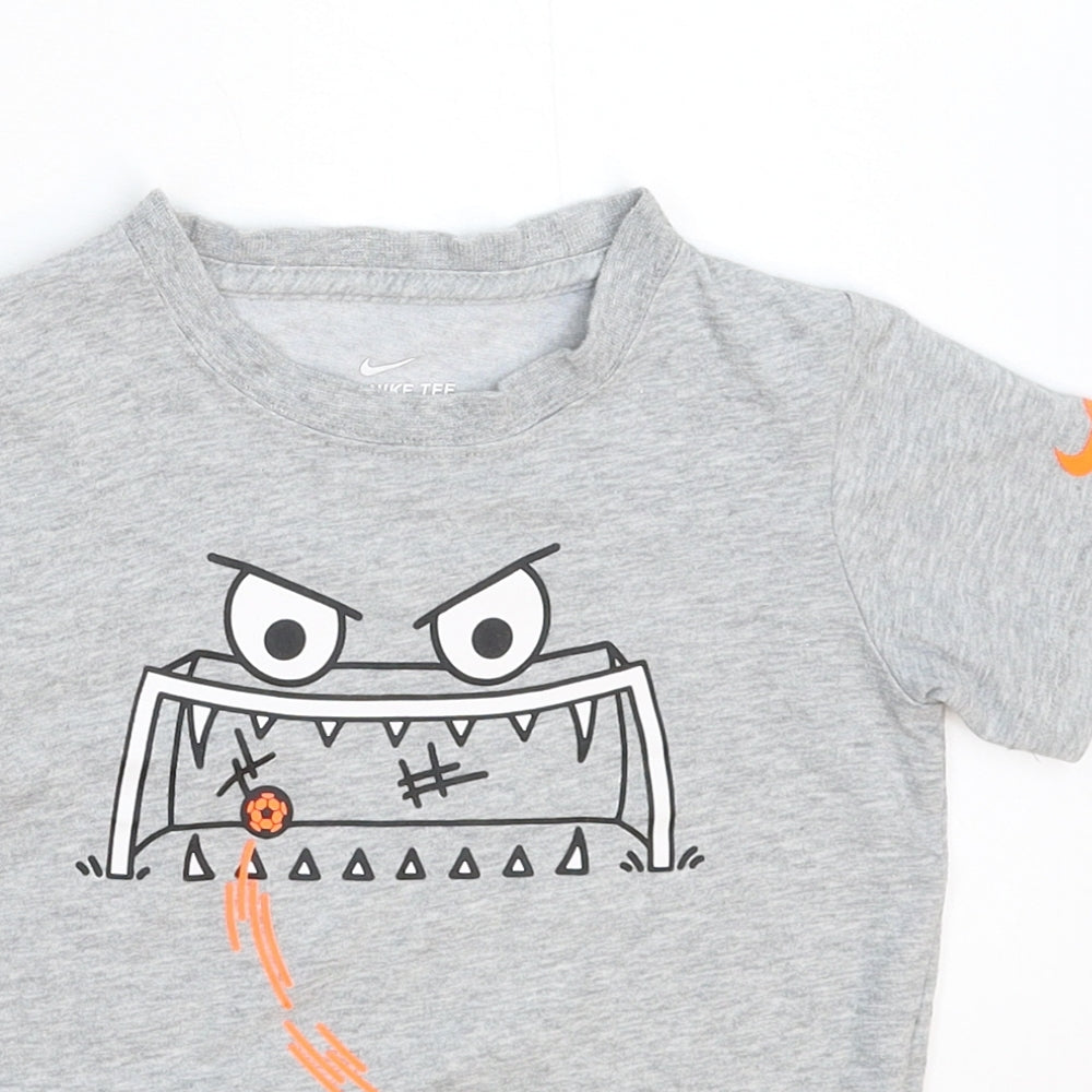 Denim & Co. Boys Grey   Basic T-Shirt Size 3-4 Years