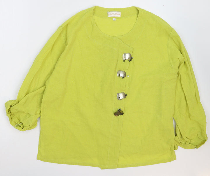 Miss Von Daring Womens Green   Jacket Blazer Size L