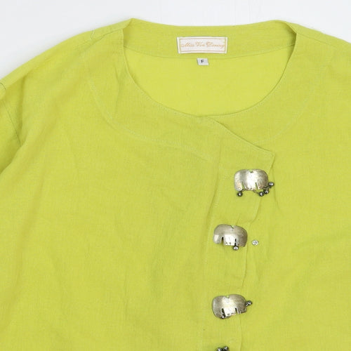 Miss Von Daring Womens Green   Jacket Blazer Size L