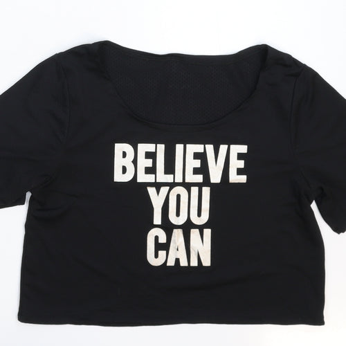 Preworn Womens Black   Cropped T-Shirt Size S