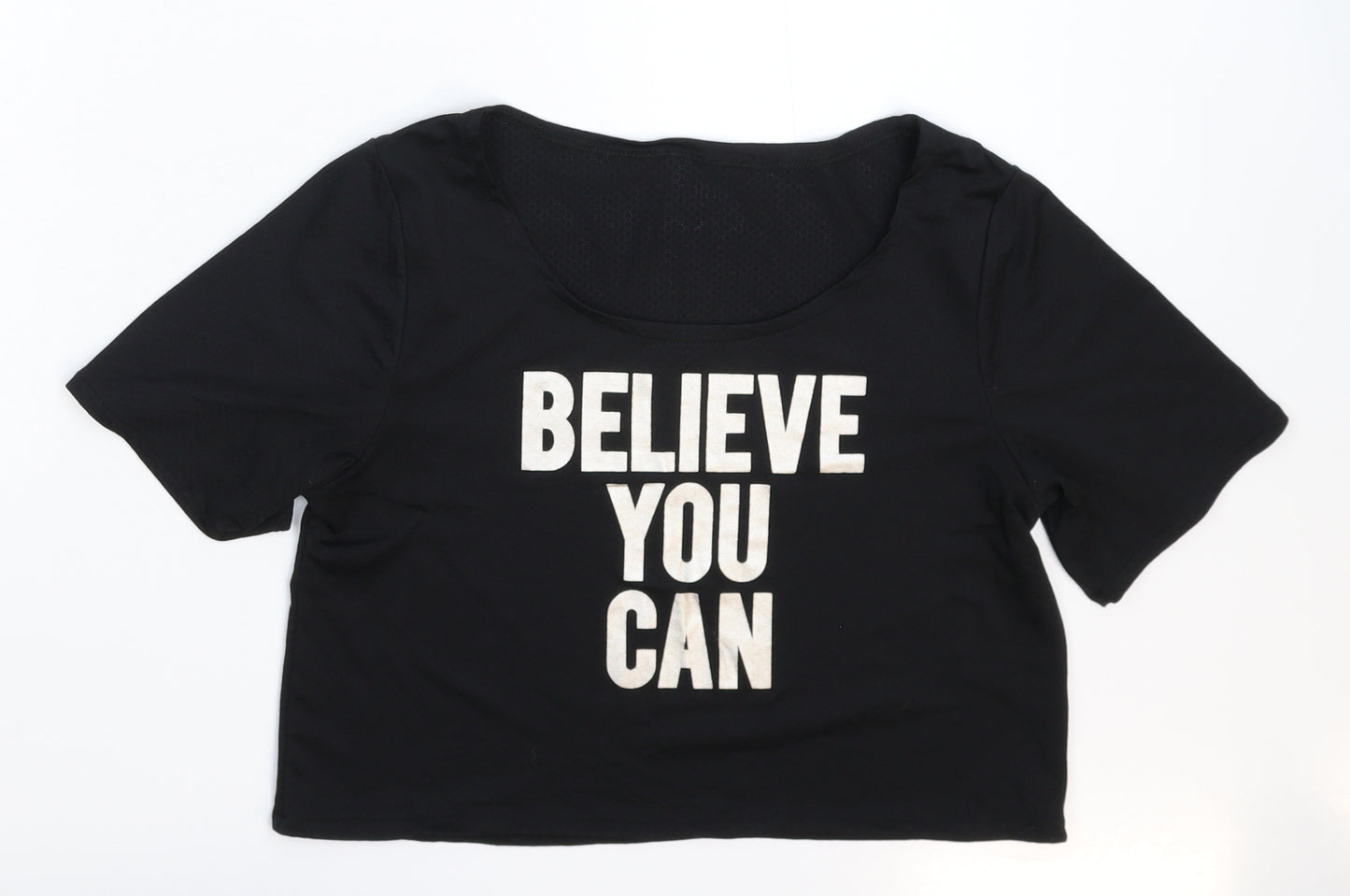 Preworn Womens Black   Cropped T-Shirt Size S
