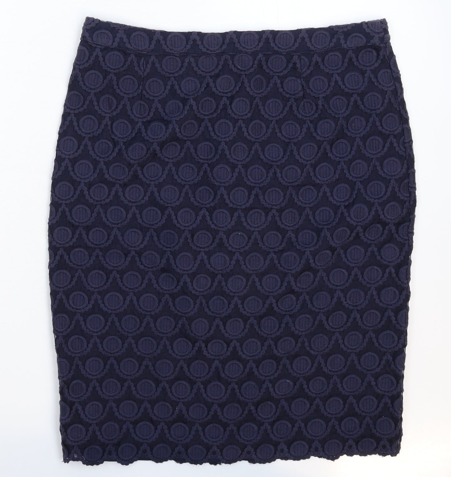 NEXT Womens Blue Geometric  Straight & Pencil Skirt Size 14