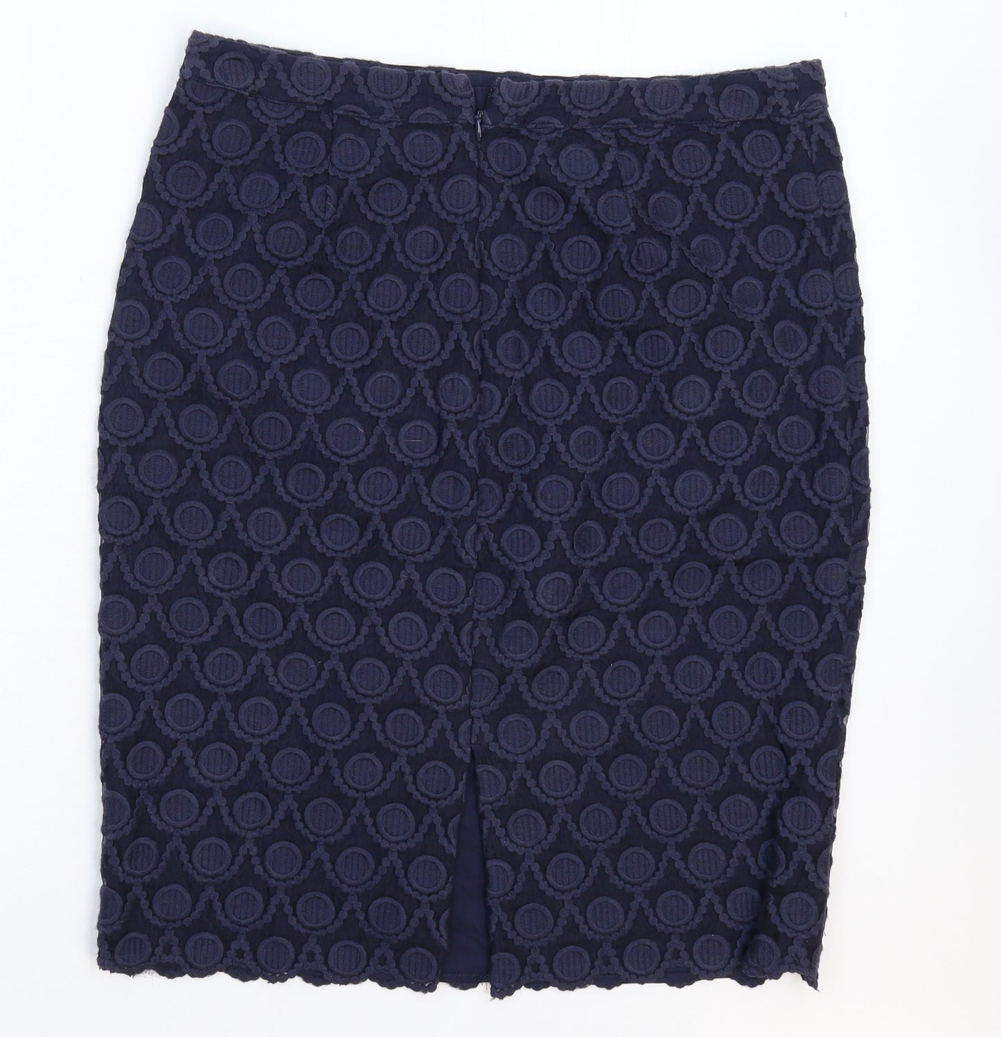 NEXT Womens Blue Geometric  Straight & Pencil Skirt Size 14