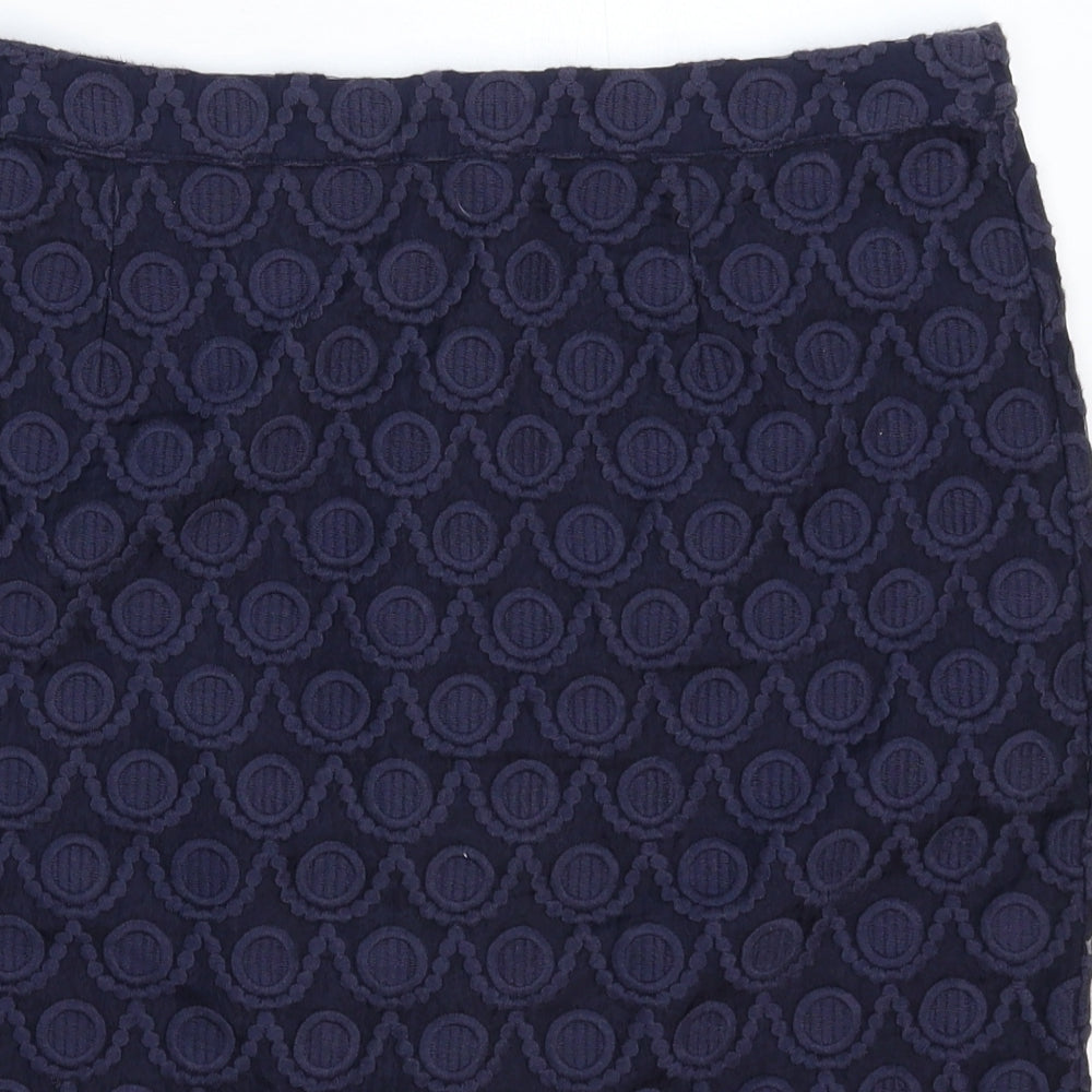 NEXT Womens Blue Geometric  Straight & Pencil Skirt Size 14