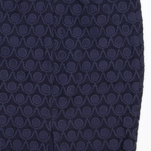 NEXT Womens Blue Geometric  Straight & Pencil Skirt Size 14