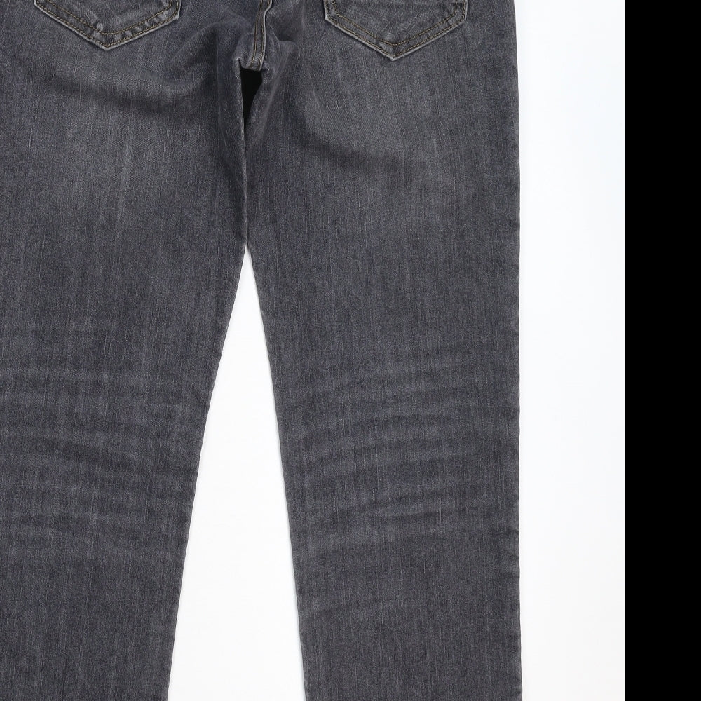 NEXT Mens Black  Denim Straight Jeans Size 32 L28 in