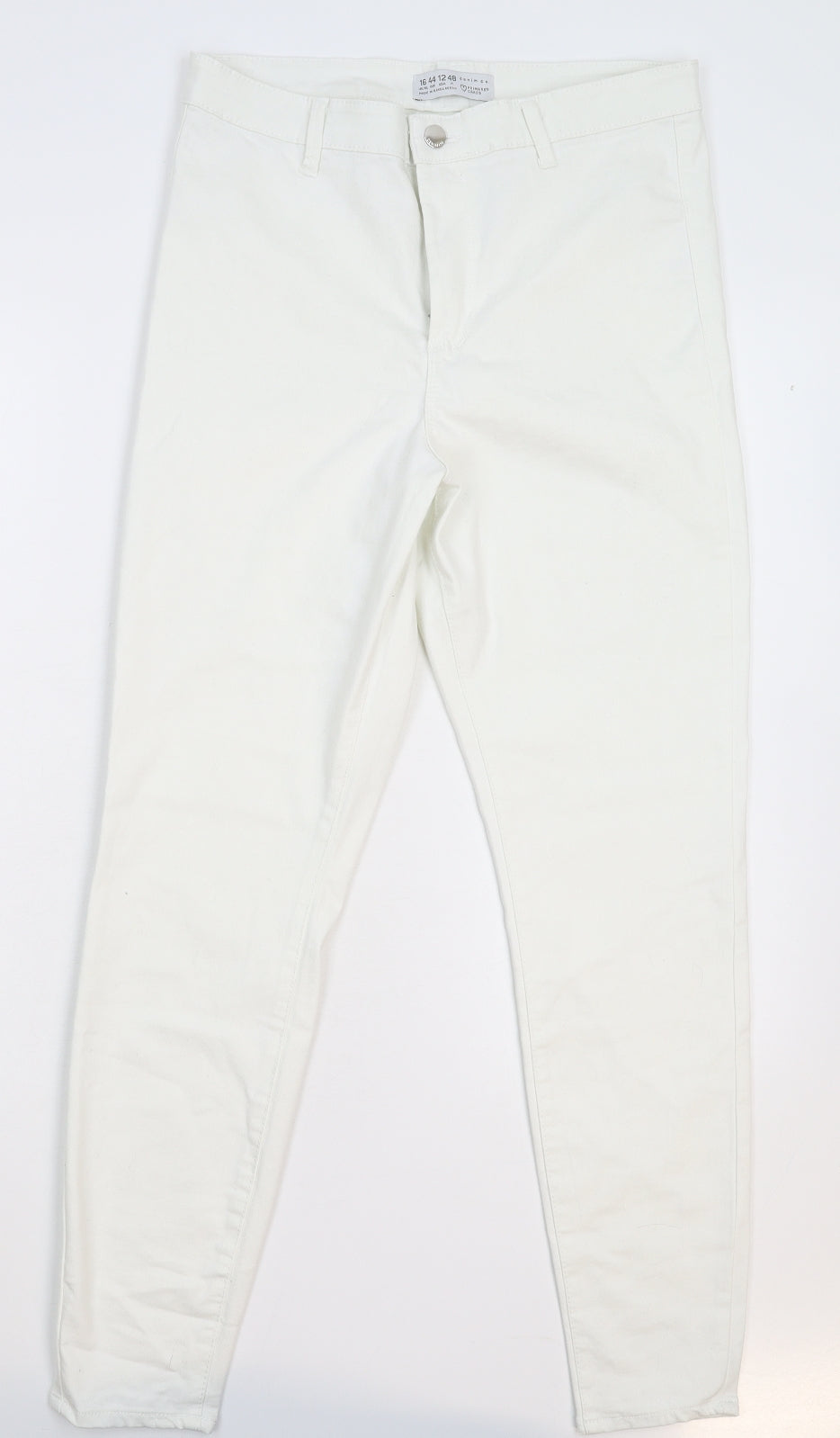 Denim & Co. Womens White  Denim Jegging Jeans Size 16 L28 in