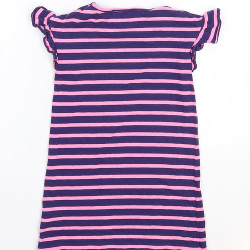 M&Co Girls Multicoloured Striped  T-Shirt Dress  Size 3-4 Years
