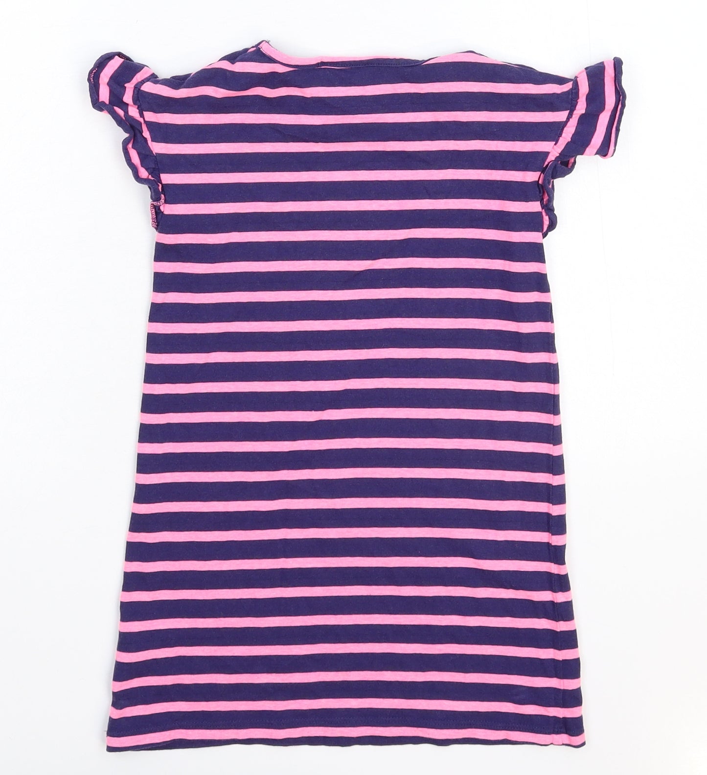 M&Co Girls Multicoloured Striped  T-Shirt Dress  Size 3-4 Years