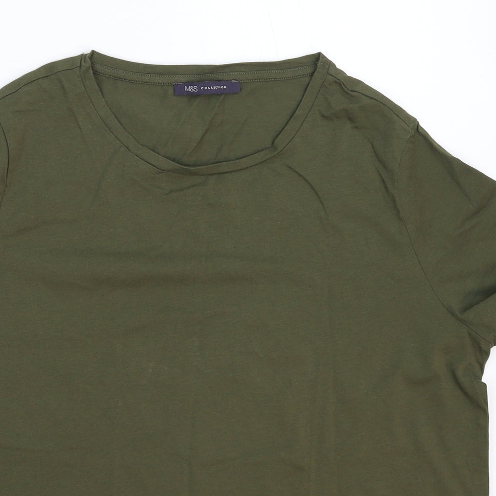 Marks and Spencer Womens Green   Basic T-Shirt Size 14