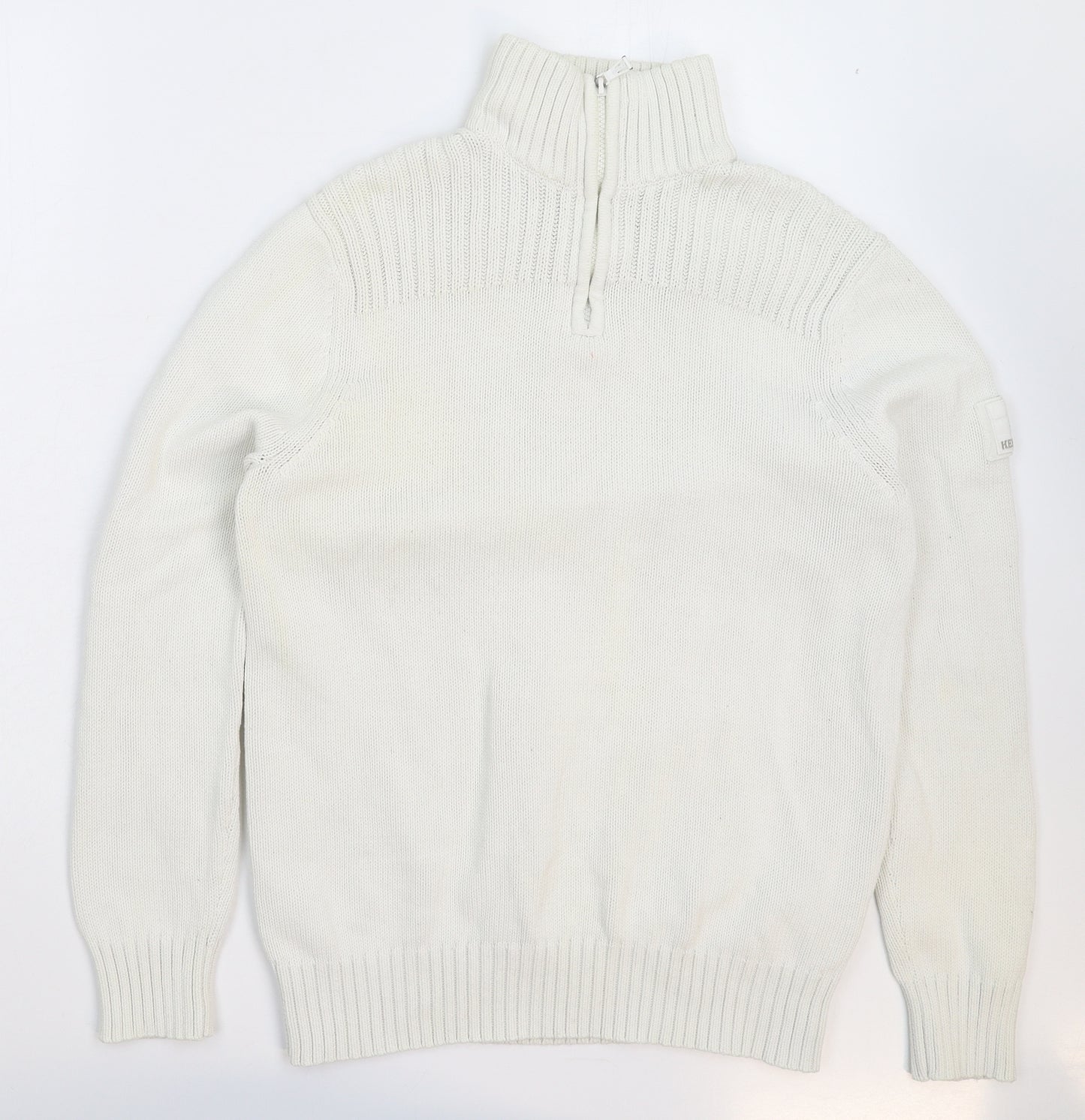 Henri Lloyd Mens White  Knit Pullover Jumper Size S