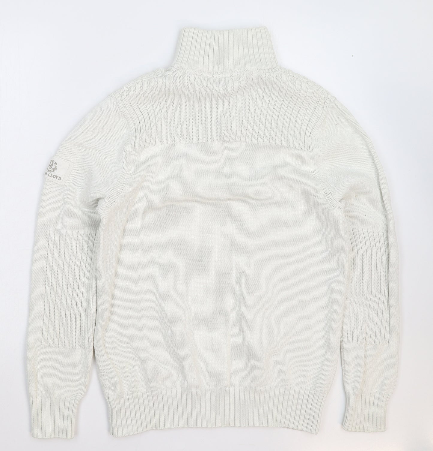 Henri Lloyd Mens White  Knit Pullover Jumper Size S