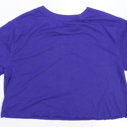 Preworn Womens Blue   Ringer T-Shirt Size L