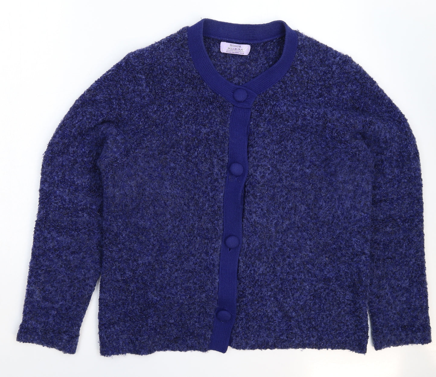 Honor Millburn Womens Blue  Knit Cardigan Jumper Size L