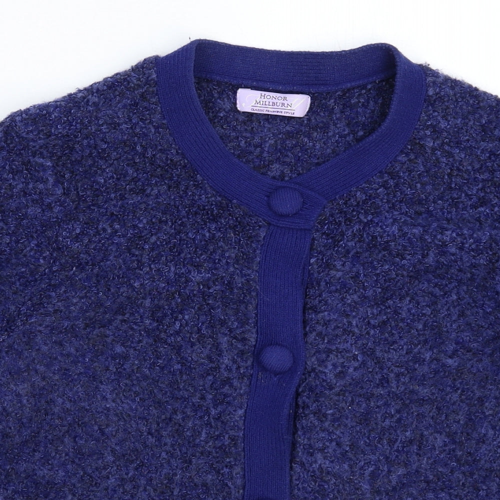 Honor Millburn Womens Blue  Knit Cardigan Jumper Size L