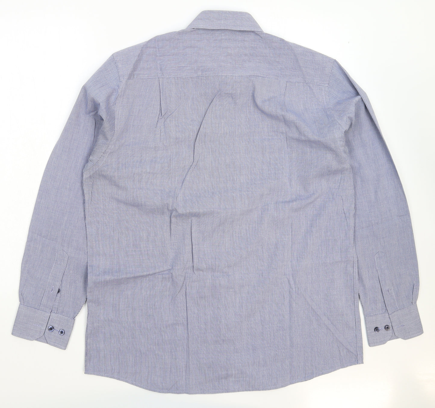 Cedar Wood State Mens Blue Check   Dress Shirt Size 16.5