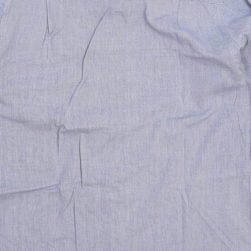 Cedar Wood State Mens Blue Check   Dress Shirt Size 16.5
