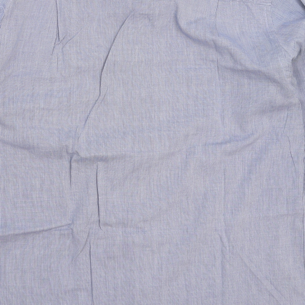 Cedar Wood State Mens Blue Check   Dress Shirt Size 16.5