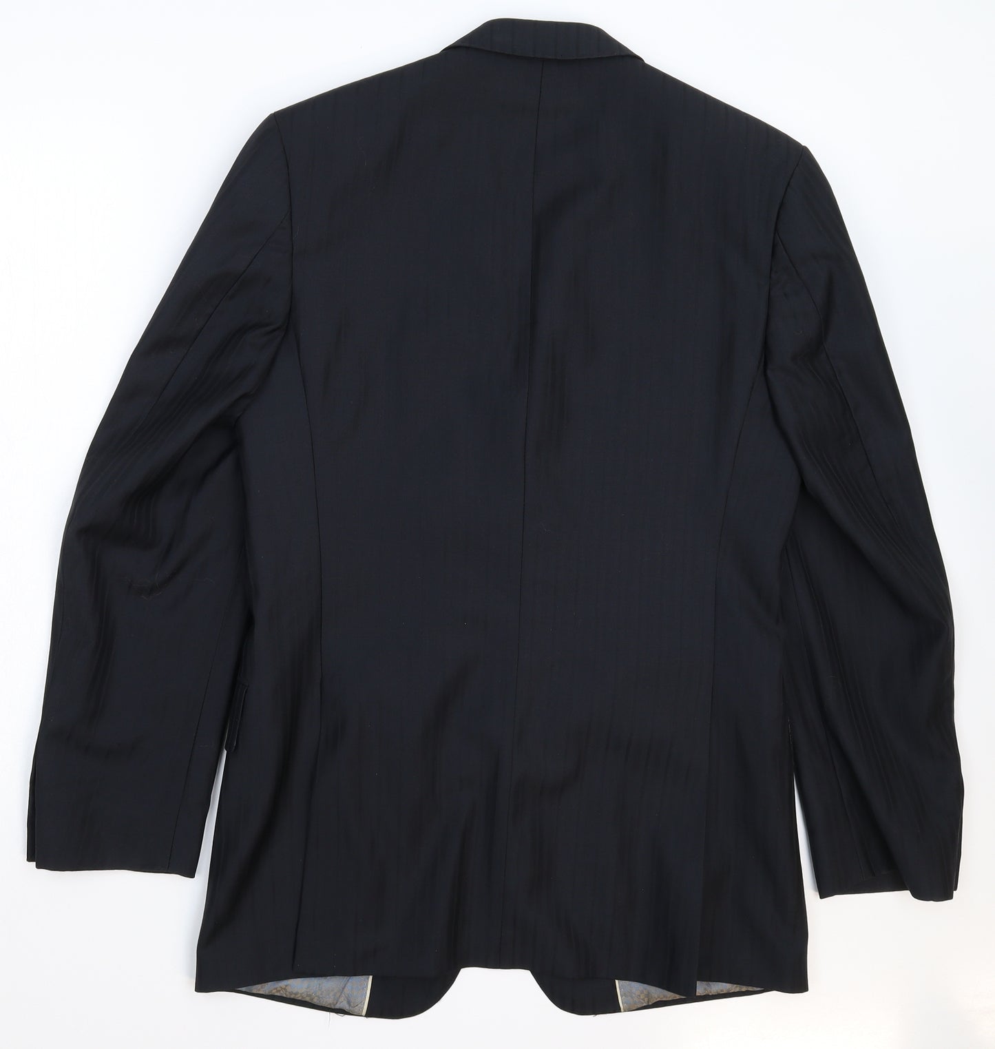 Benjamin Brown Mens Black Striped  Jacket Suit Jacket Size 36