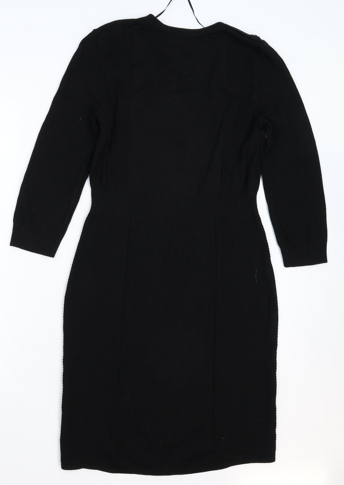 H&M Womens Black  Knit Jumper Dress  Size L