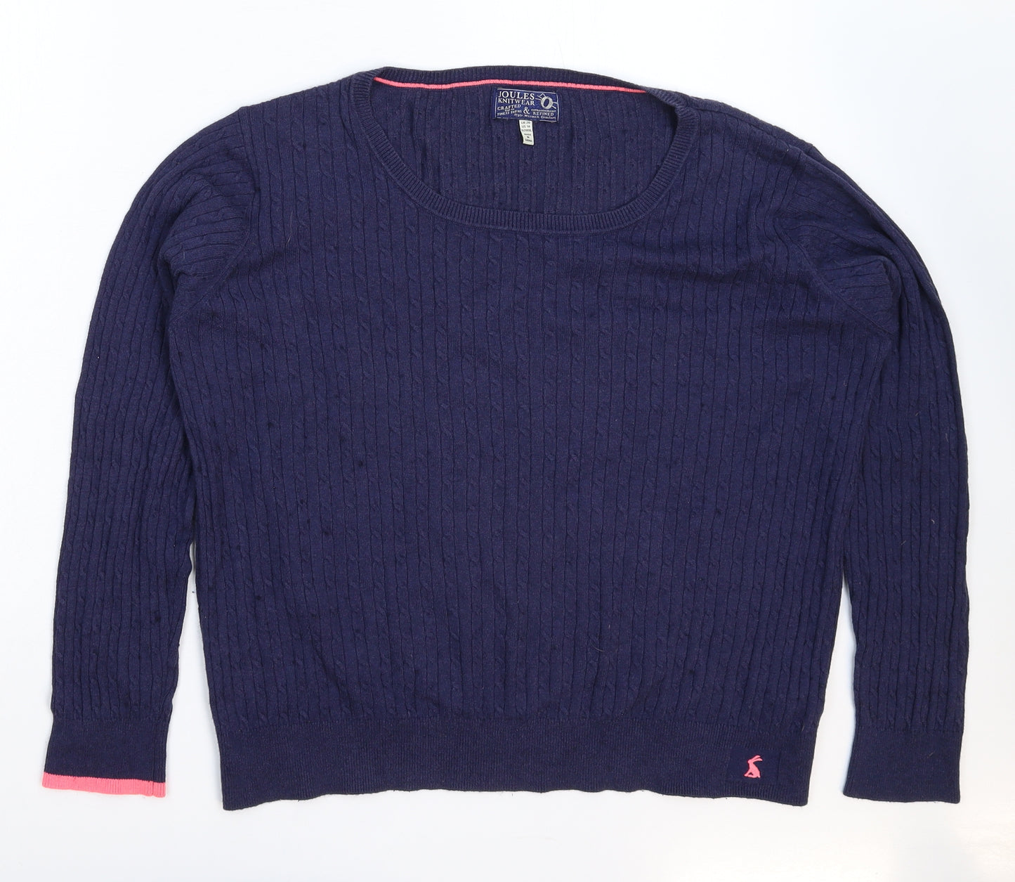Joules Womens Blue  Knit Pullover Jumper Size 20