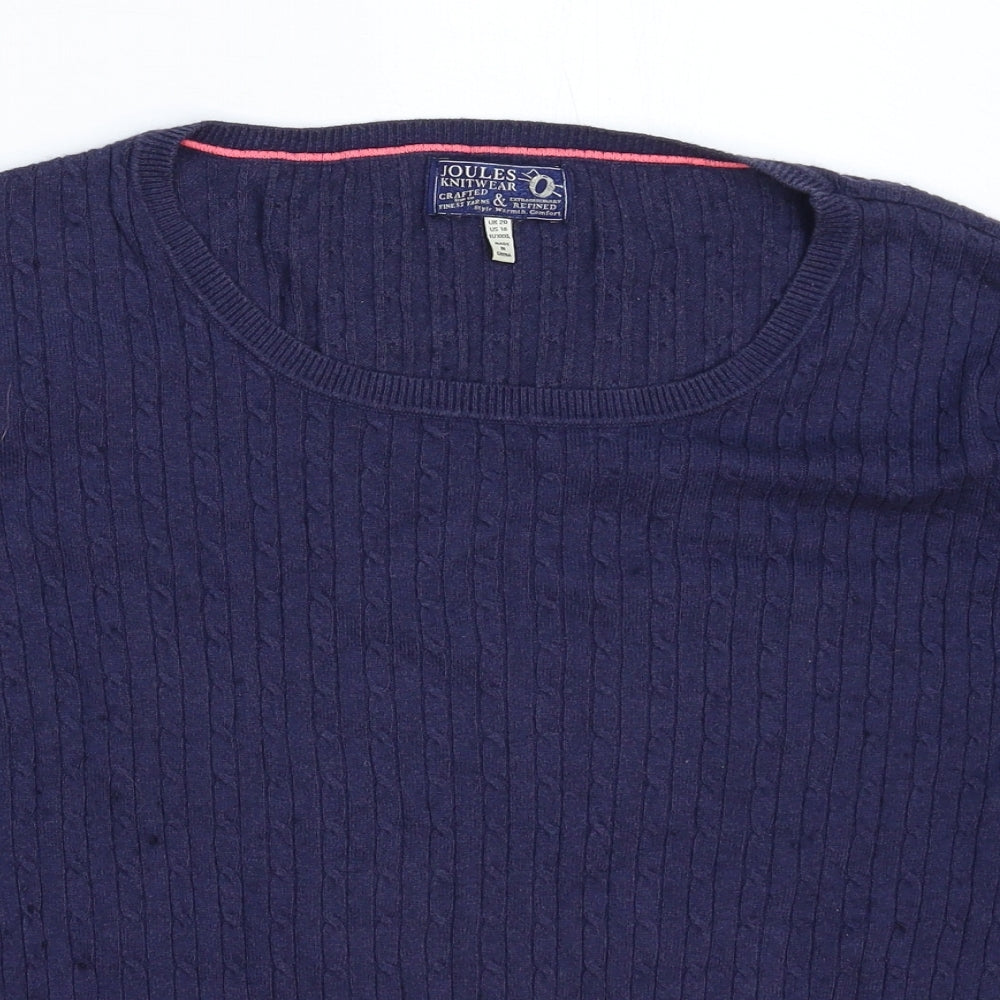 Joules Womens Blue  Knit Pullover Jumper Size 20