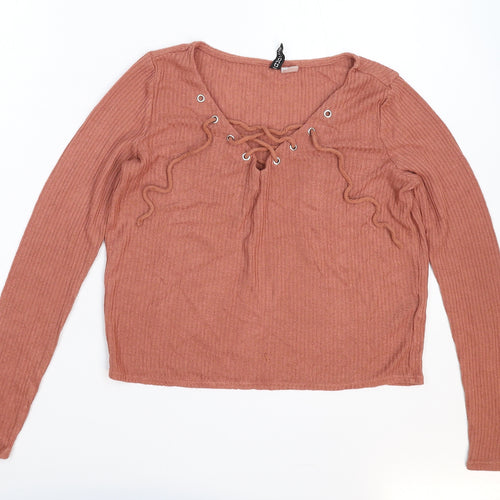 Divided Womens Beige  Knit Pullover Jumper Size XS