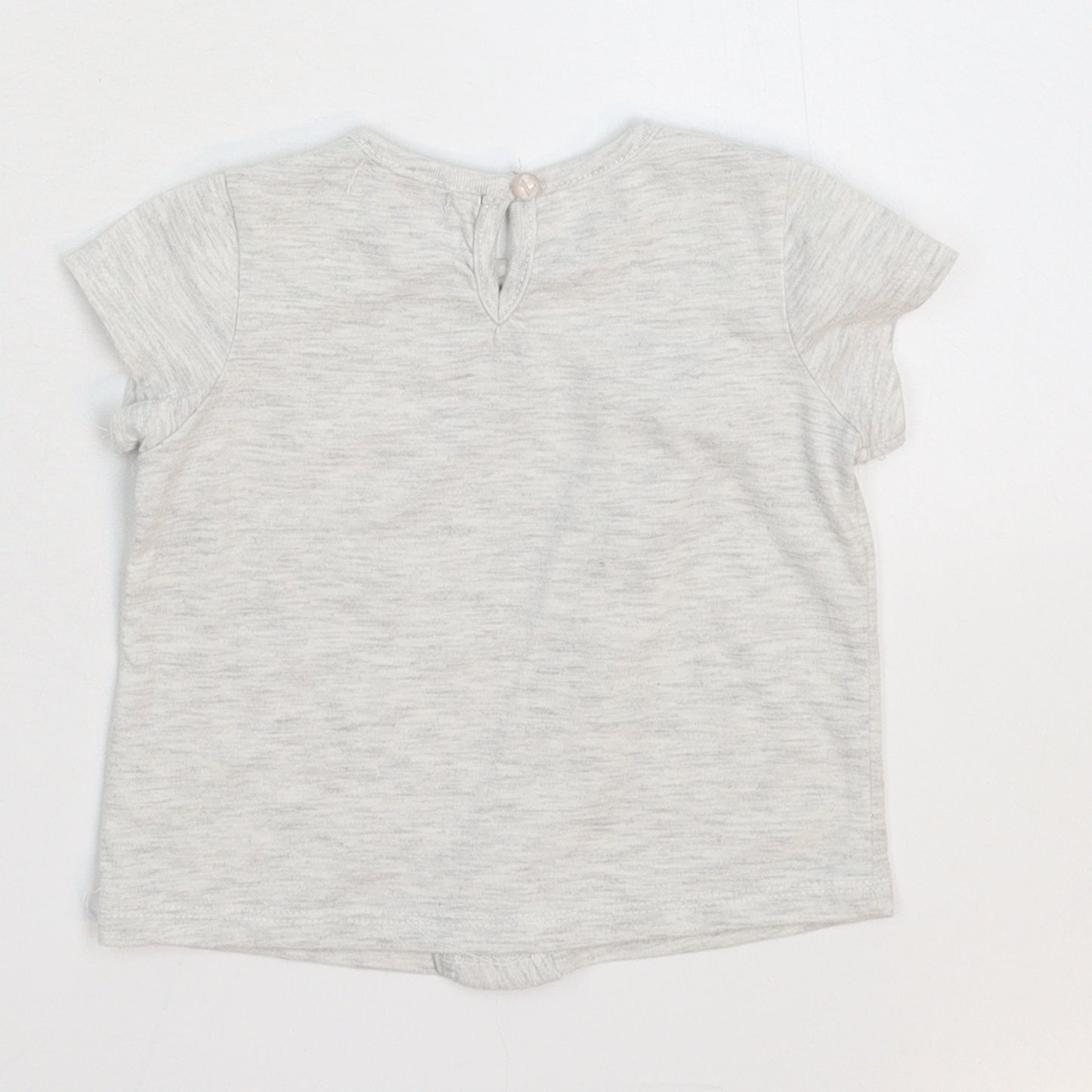 7 For All Mankind Girls Grey   Basic T-Shirt Size 18-24 Months