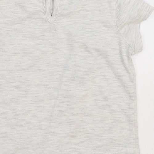 7 For All Mankind Girls Grey   Basic T-Shirt Size 18-24 Months