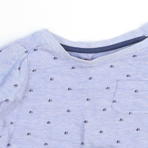 Merc Baby Blue Striped  Basic T-Shirt Size 3-6 Months