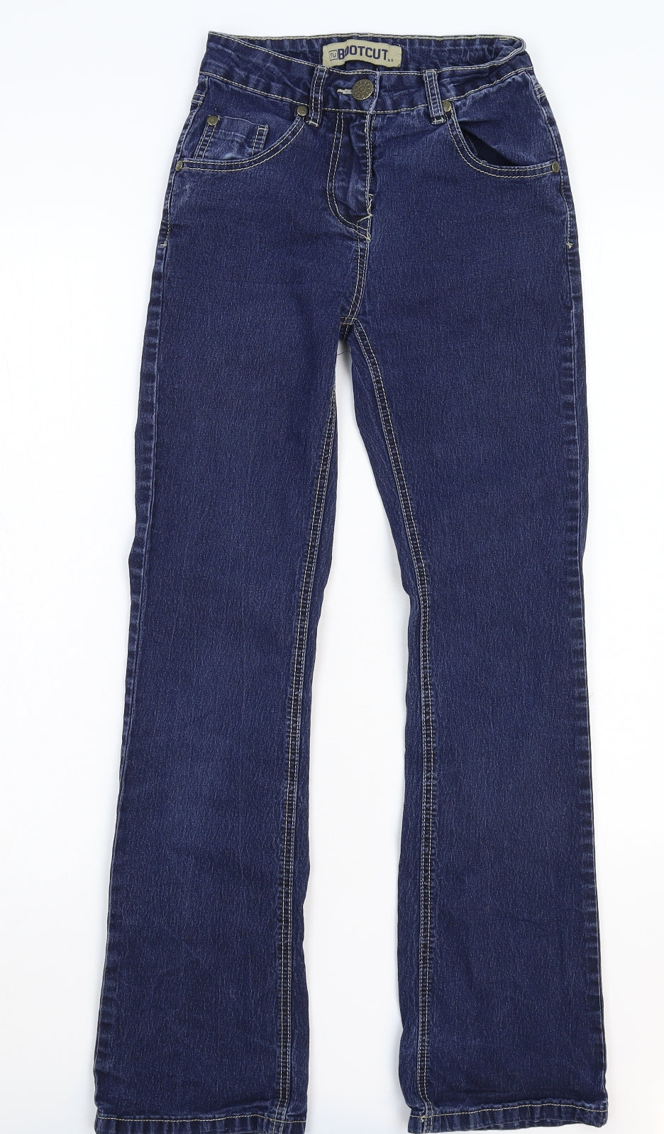 TU Womens Blue  Denim Bootcut Jeans Size 8 L29 in