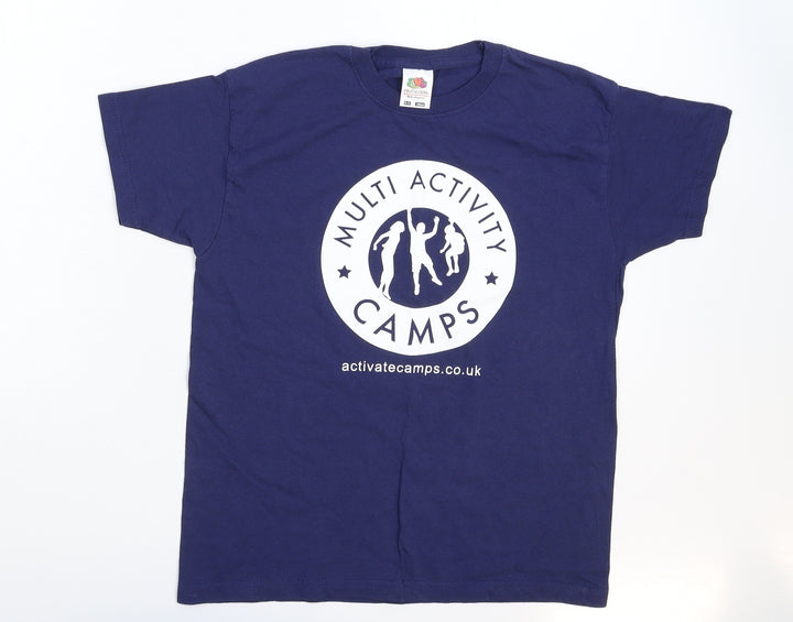 Fruit of the Loom Boys Blue   Basic T-Shirt Size 10-11 Years